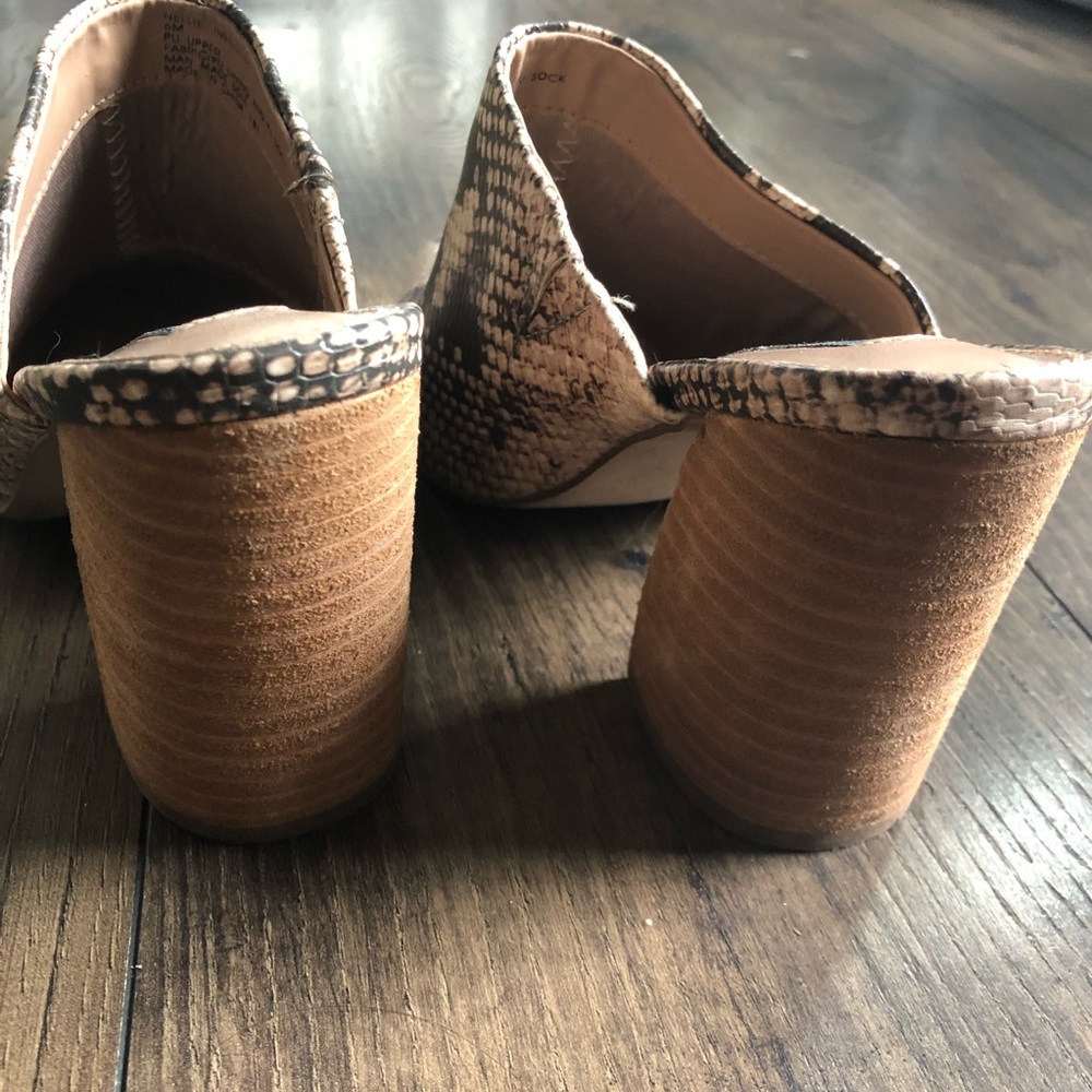 Steven Nellie Block Heel Python Snakeskin Mules 6 - image 3